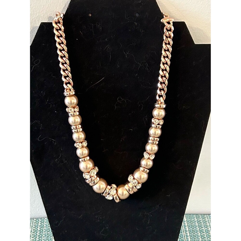 Givenchy Rose Gold Pearl-Bead Statement Necklace